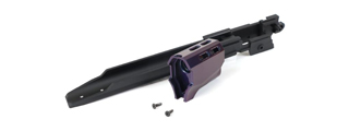 Laylax Zanshin Custom Lower "Edge" Frame & Compensator Set for Hi-Capa 5.1 GBB Airsoft Pistols (Color: Murasaki Purple)