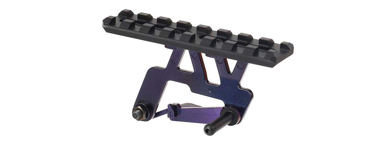Laylax Aluminum Zanshin Scope Mount Base for Tokyo Marui Hi-Capa 5.1 & 4.3 Series GBB Pistols (Color: Murasaki Purple)