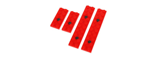 Laylax Block M-LOK Rail Cover Set (Color: Red)