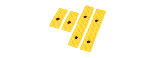 Laylax Block M-LOK Rail Cover Set (Color: Yellow)
