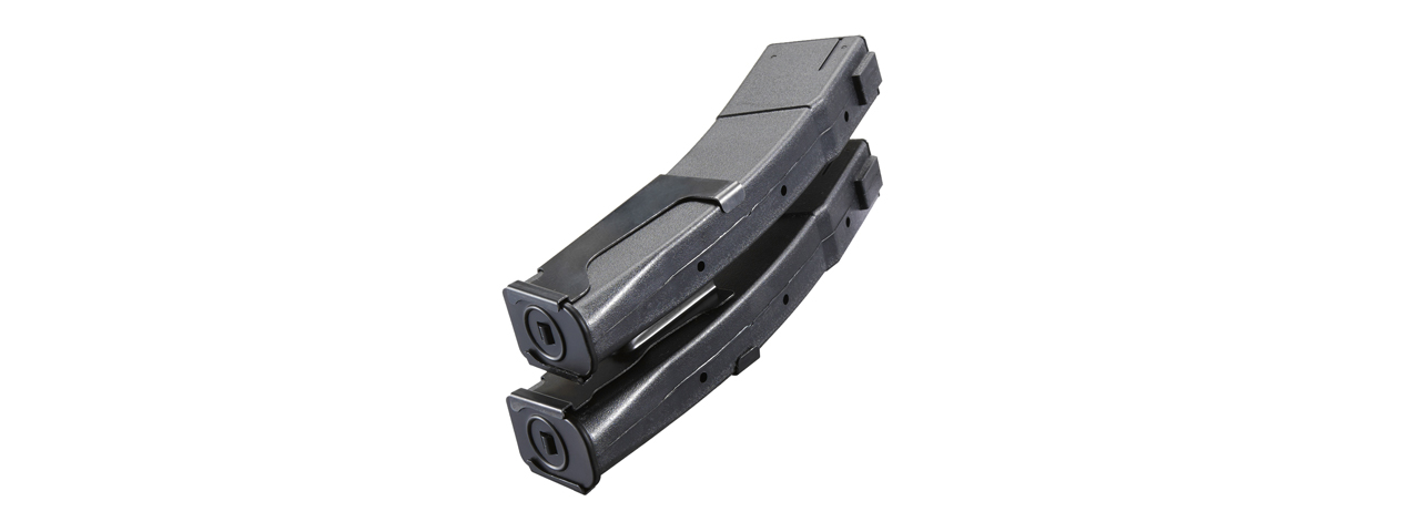 LCT Airsoft Set of 2 PP-19 50 Round Mid-Capacity Magazine (Color: Black)