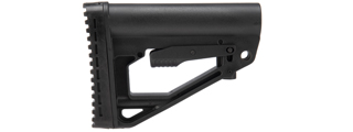 LCT Tactical Adjustable Buttstock for M4 Buffer Tubes (Color: Black)