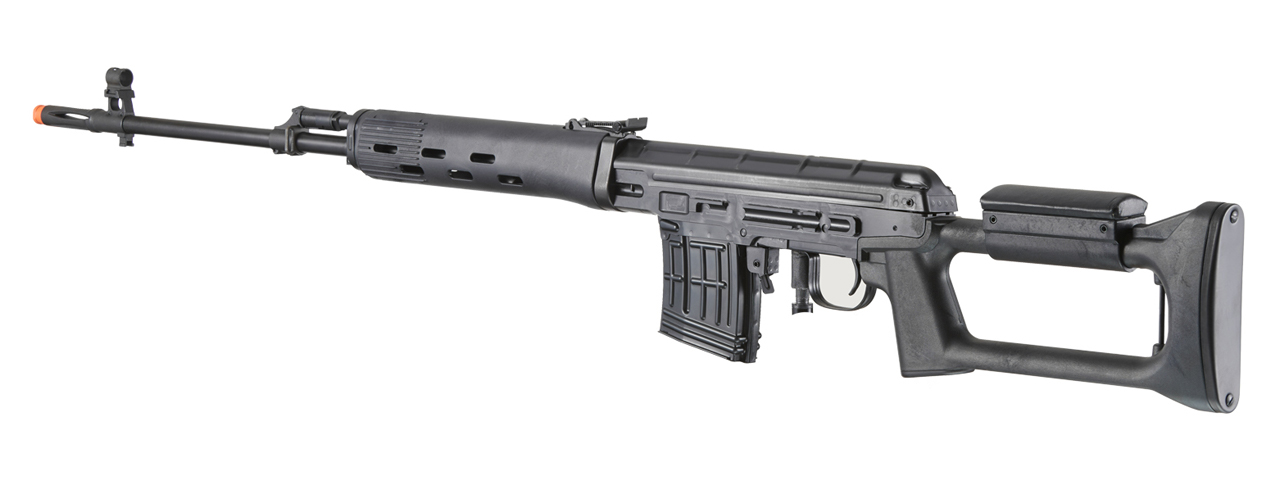 LCT SVD Dragunov Electric Airsoft Sniper Rifle (Color: Black) - Click Image to Close