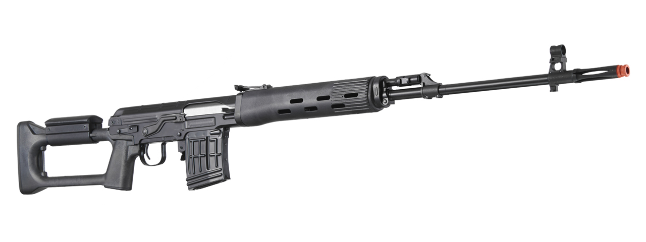 LCT SVD Dragunov Electric Airsoft Sniper Rifle (Color: Black) - Click Image to Close