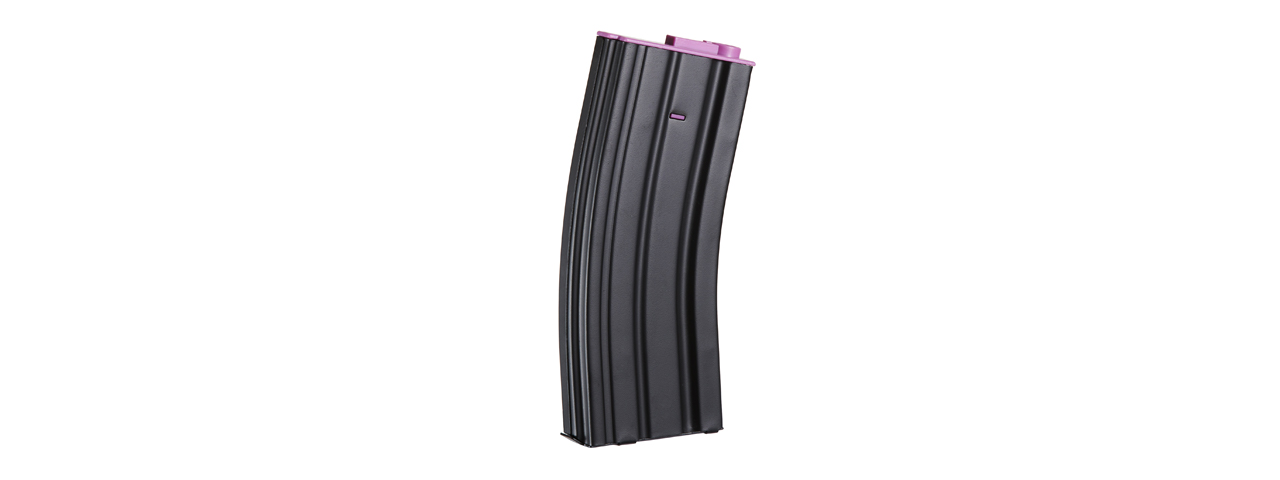 Lancer Tactical Metal Gen 2 120 Round Mid Capacity Airsoft Magazine for M4/M16 (Color: Black & Purple) - Click Image to Close