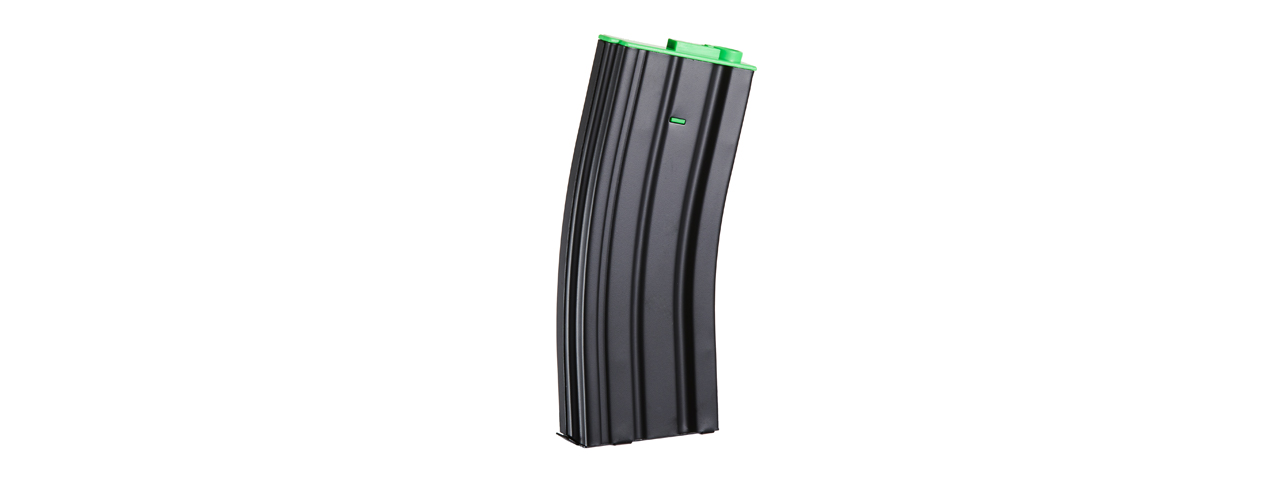 Lancer Tactical Metal Gen 2 120 Round Mid Capacity Airsoft Magazine for M4/M16 (Color: Black & Green) - Click Image to Close