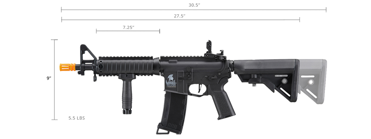 Lancer Tactical Gen 3 MK18 MOD 0 Field M4 Airsoft AEG Rifle (Color: Black) - Click Image to Close