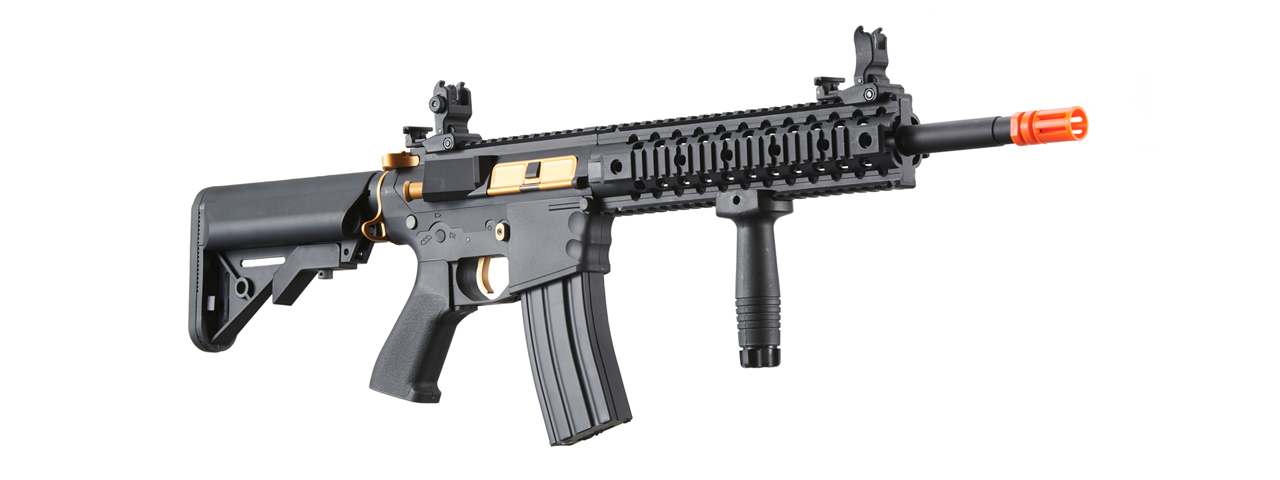 Lancer Tactical Gen 2 M4 Evo Airsoft AEG Rifle (Color: Black & Gold)