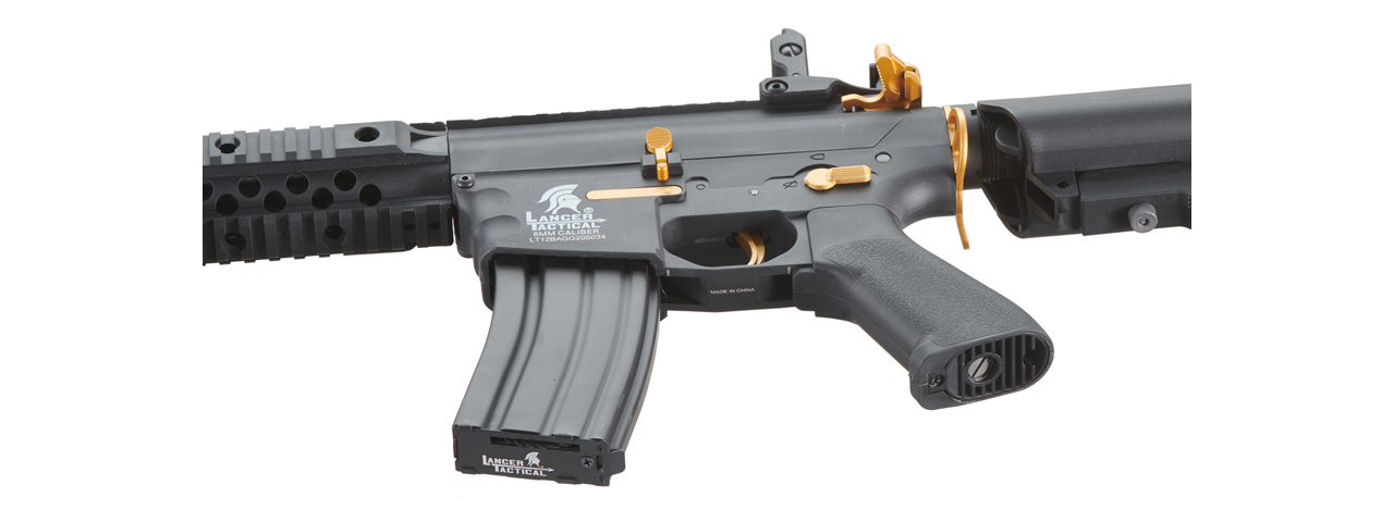 Lancer Tactical Gen 2 M4 Evo Airsoft AEG Rifle (Color: Black & Gold)