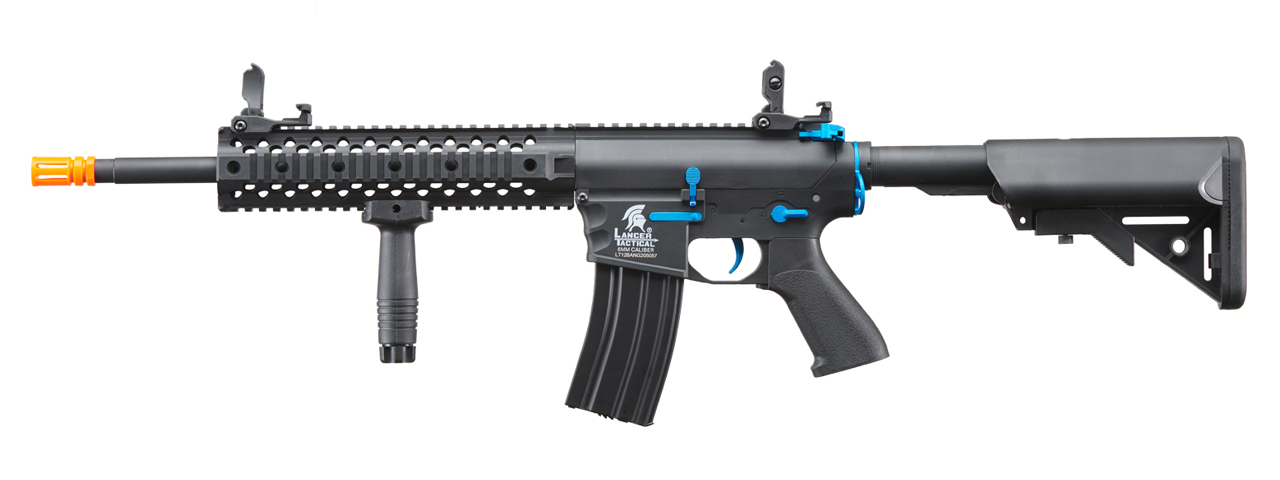 Lancer Tactical Gen 2 M4 Evo Airsoft AEG Rifle (Color: Black / Blue) - Click Image to Close