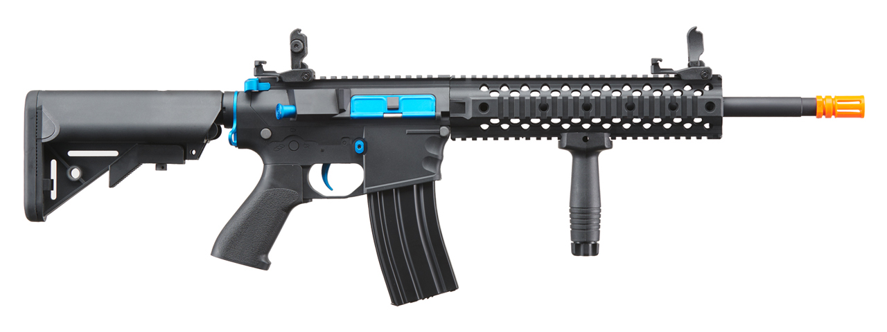 Lancer Tactical Gen 2 M4 Evo Airsoft AEG Rifle (Color: Black / Blue) - Click Image to Close