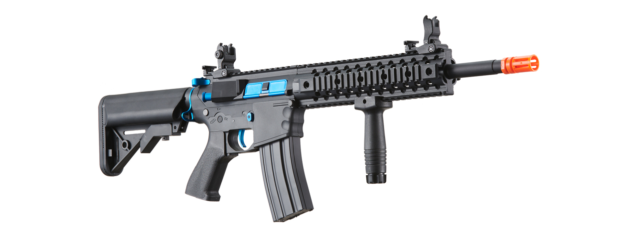 Lancer Tactical Gen 2 M4 Evo Airsoft AEG Rifle (Color: Black / Blue) - Click Image to Close