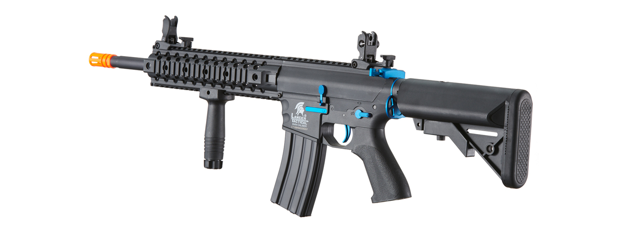 Lancer Tactical Gen 2 M4 Evo Airsoft AEG Rifle (Color: Black / Blue) - Click Image to Close