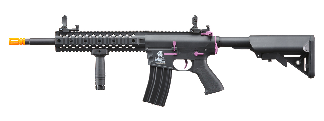 Lancer Tactical Gen 2 M4 Evo Airsoft AEG Rifle (Color: Black / Purple) - Click Image to Close