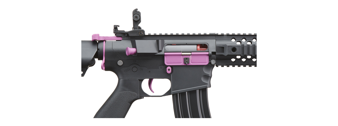 Lancer Tactical Gen 2 M4 Evo Airsoft AEG Rifle (Color: Black / Purple) - Click Image to Close