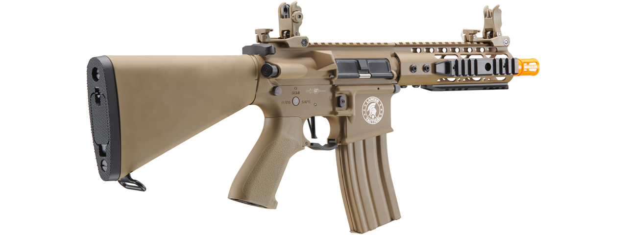 Lancer Tactical Proline 7" KeyMod Airsoft AEG Rifle w/ Stubby Stock (Color: Tan)