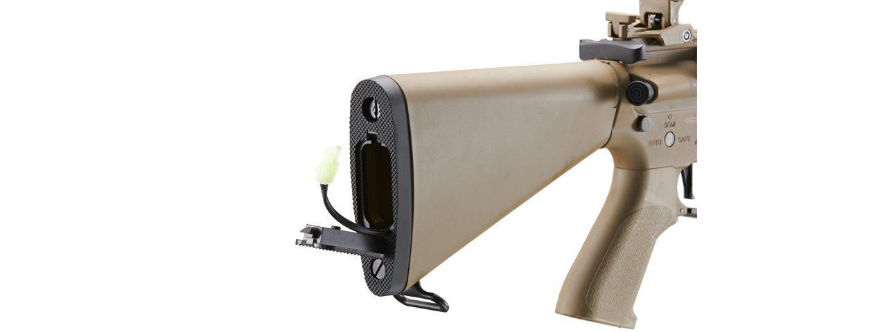 Lancer Tactical Proline 7" KeyMod Airsoft AEG Rifle w/ Stubby Stock (Color: Tan)