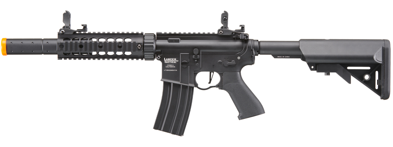 Lancer Tactical Proline Gen 2 M4 SD Carbine Airsoft AEG Rifle with Mock Suppressor (Color: Black)