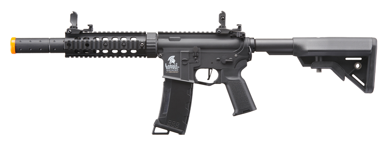 Lancer Tactical Gen 3 M4 Carbine SD AEG Airsoft Rifle with Mock Suppressor (Color: Black)