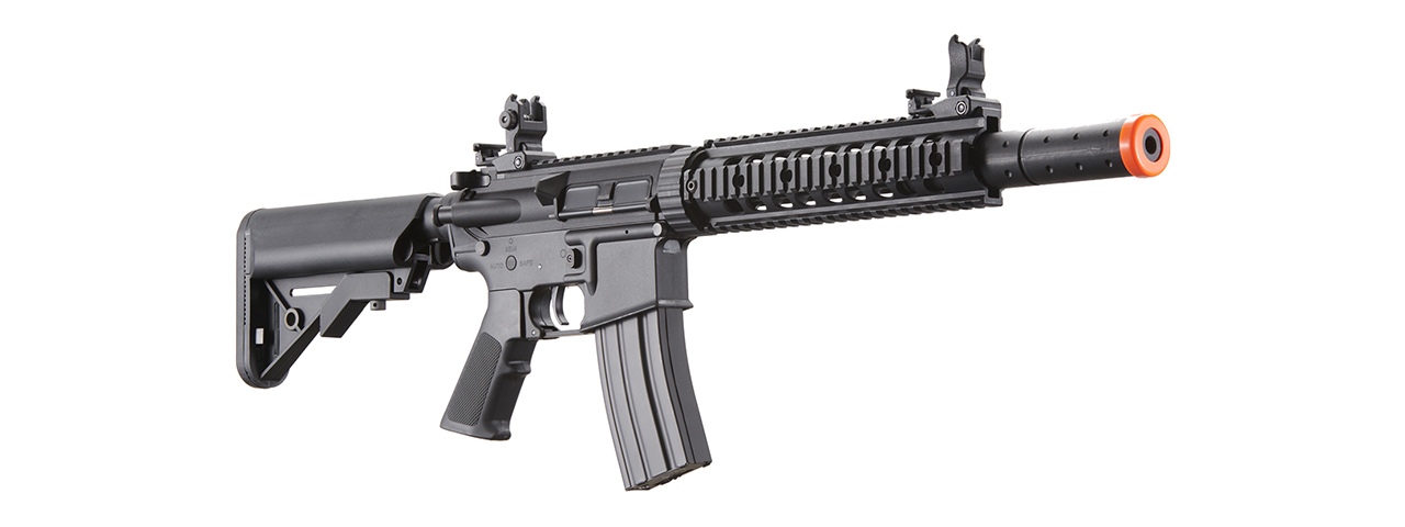 Lancer Tactical Gen 2 10" M4 SD Carbine Airsoft AEG Rifle with Mock Suppressor (Color: Black)