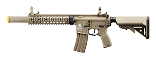 Lancer Tactical LT-15CT-G2-E Nylon Polymer Hybrid M4 Gen2 SD AEG with Mock Suppressor (Tan)