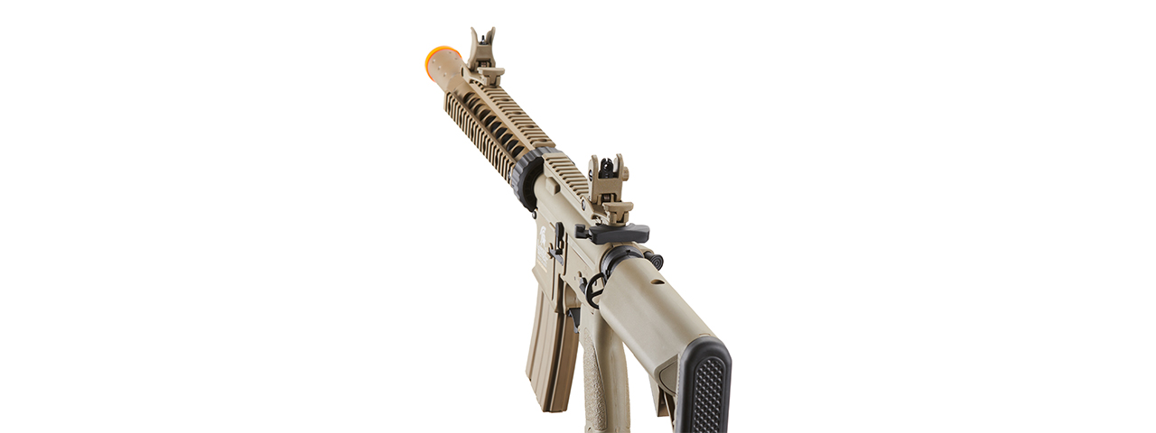 Lancer Tactical LT-15CT-G2-E Nylon Polymer Hybrid M4 Gen2 SD AEG with Mock Suppressor (Tan)