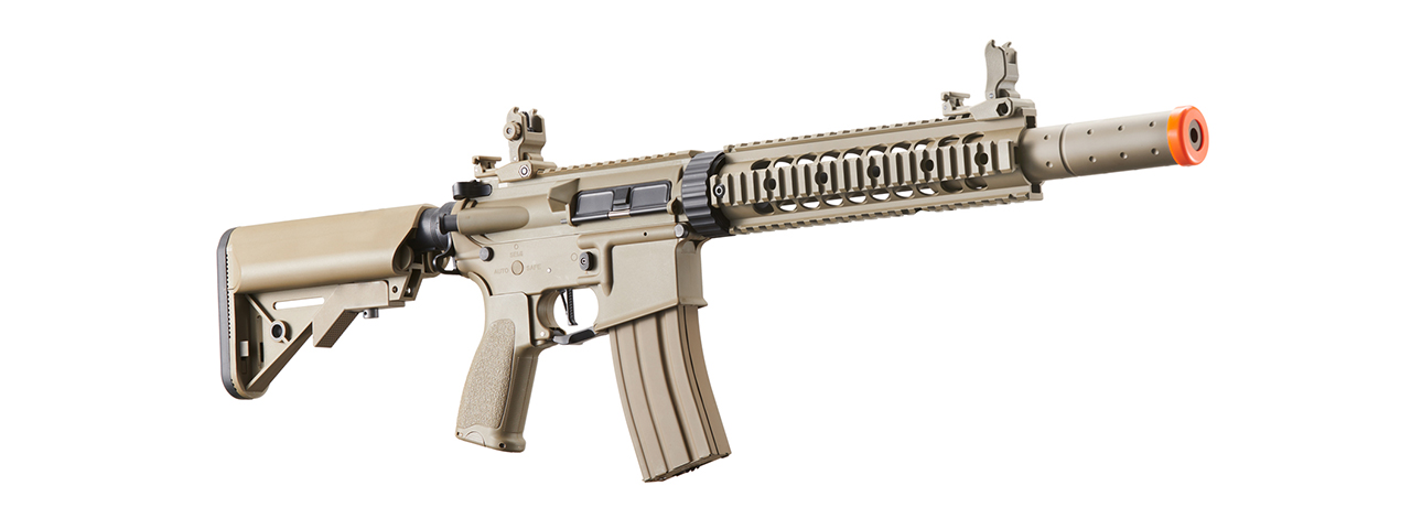 Lancer Tactical LT-15CT-G2-E Nylon Polymer Hybrid M4 Gen2 SD AEG with Mock Suppressor (Tan)