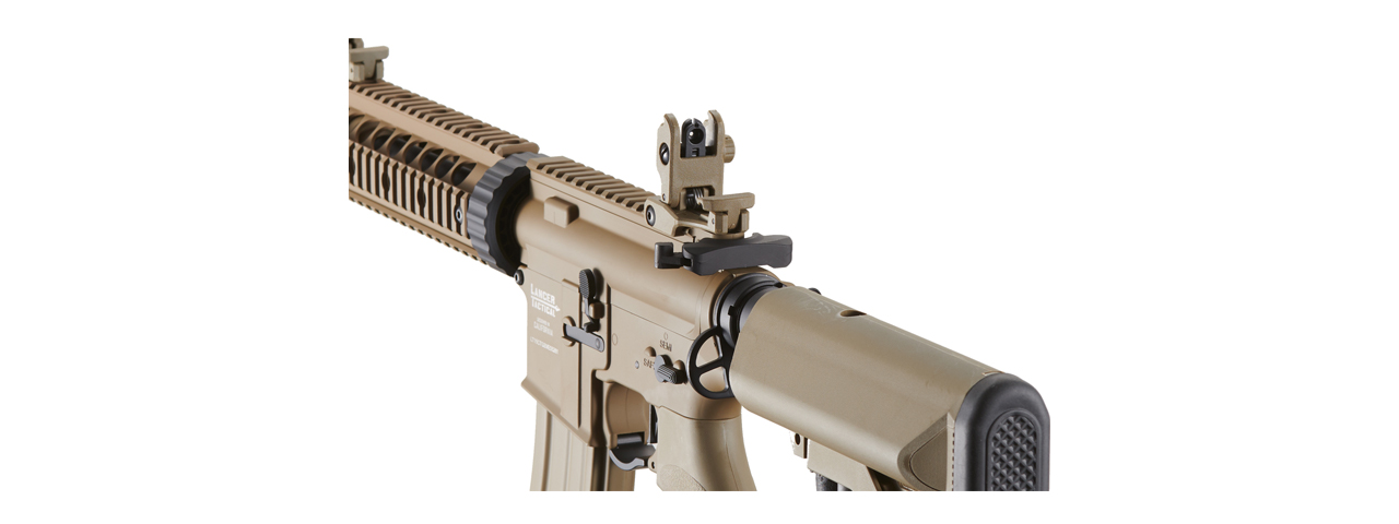 Lancer Tactical Proline Gen 2 10" M4 Carbine Airsoft AEG Rifle with Mock Suppressor (Color: Tan)