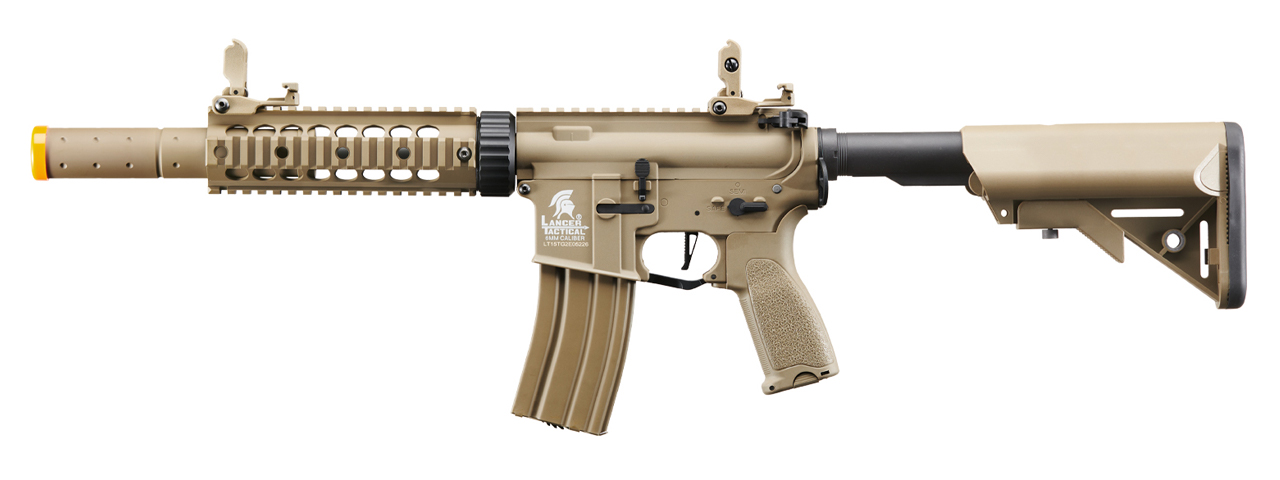 Lancer Tactical LT-15 Hybrid Gen 2 M4 SD 7" Airsoft AEG with Mock Suppressor (Tan)