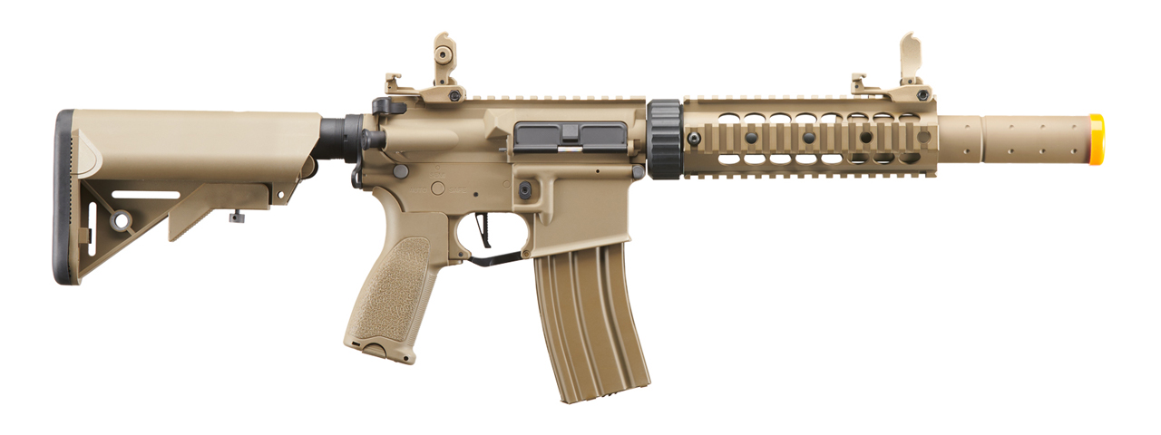 Lancer Tactical LT-15 Hybrid Gen 2 M4 SD 7" Airsoft AEG with Mock Suppressor (Tan) - Click Image to Close