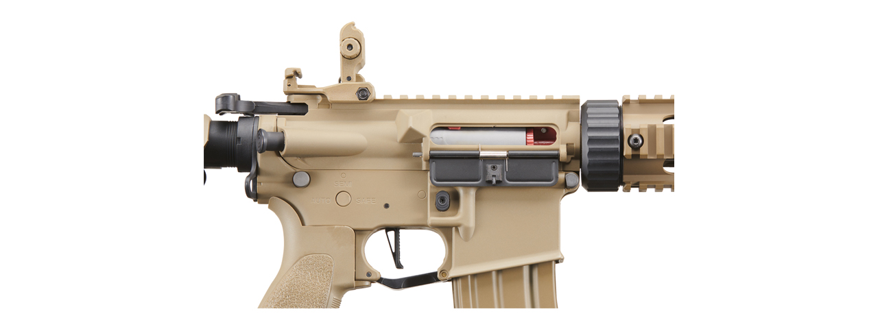 Lancer Tactical LT-15 Hybrid Gen 2 M4 SD 7" Airsoft AEG with Mock Suppressor (Tan) - Click Image to Close