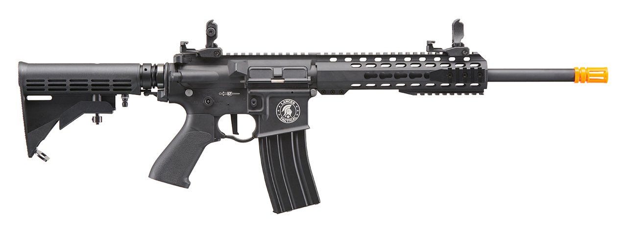 Lancer Tactical Full Metal Legion HPA KeyMod M4 Carbine Airsoft Rifle w/ External Tank (Color: Black) - "Semi-Auto Only" - Click Image to Close