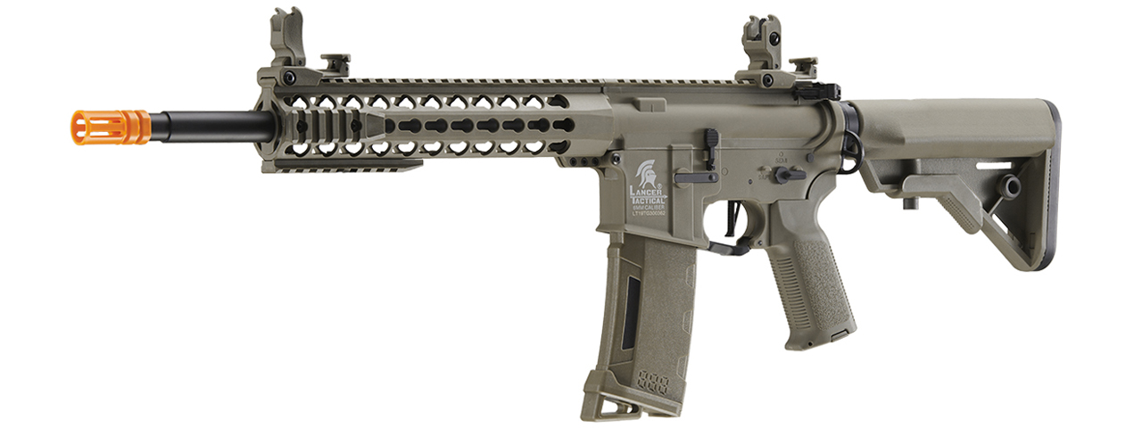 Lancer Tactical Gen 3 10" Keymod Airsoft M4 Carbine AEG Rifle (Color: Tan) - Click Image to Close