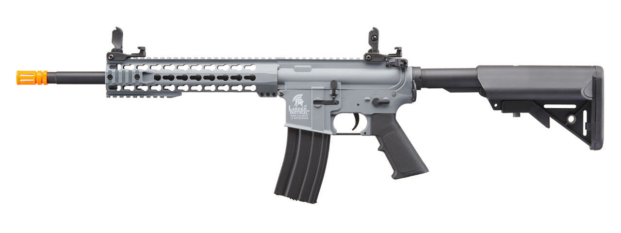 Lancer Tactical Gen 2 10" Keymod M4 Carbine Airsoft AEG Rifle (Color: Gray)