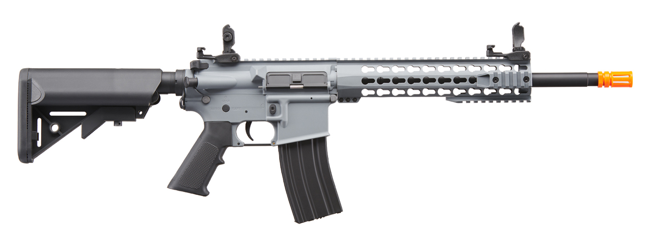 Lancer Tactical Gen 2 10" Keymod M4 Carbine Airsoft AEG Rifle (Color: Gray) - Click Image to Close