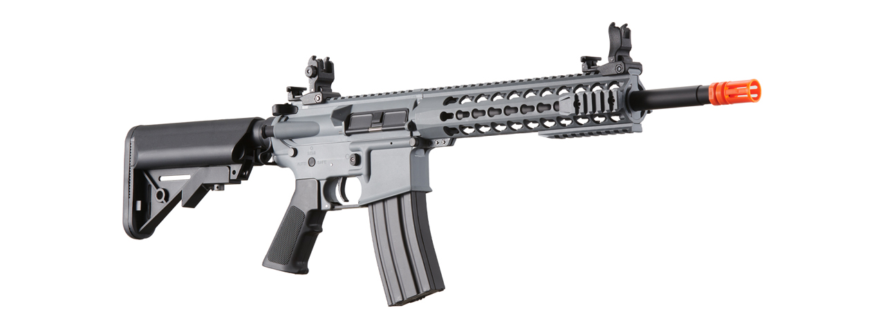 Lancer Tactical Gen 2 10" Keymod M4 Carbine Airsoft AEG Rifle (Color: Gray)