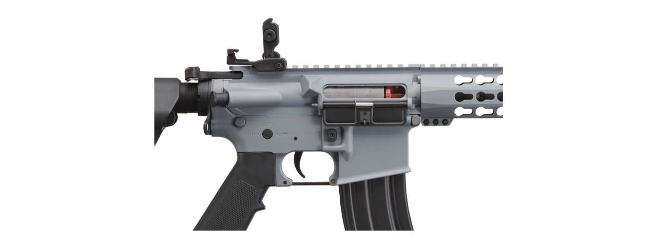 Lancer Tactical Gen 2 10" Keymod M4 Carbine Airsoft AEG Rifle (Color: Gray) - Click Image to Close