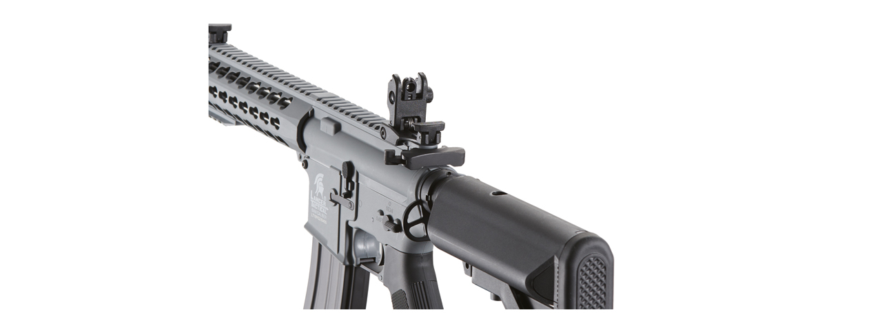 Lancer Tactical Gen 2 10" Keymod M4 Carbine Airsoft AEG Rifle (Color: Gray) - Click Image to Close