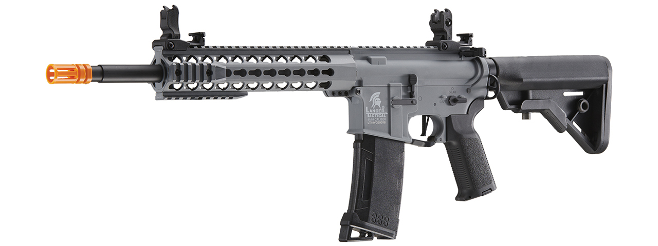 Lancer Tactical Gen 3 10" Keymod Airsoft M4 Carbine AEG Rifle (Color: Gray) - Click Image to Close