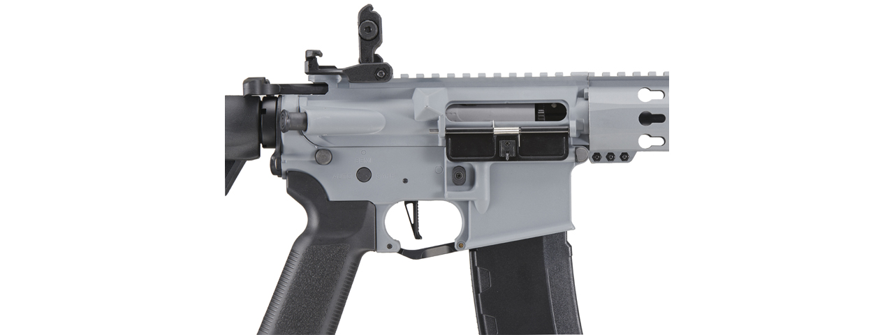 Lancer Tactical Gen 3 10" Keymod Airsoft M4 Carbine AEG Rifle (Color: Gray) - Click Image to Close