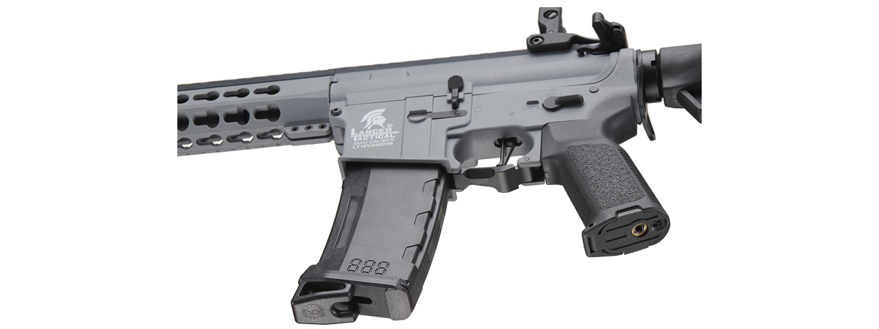 Lancer Tactical Gen 3 10" Keymod Airsoft M4 Carbine AEG Rifle (Color: Gray)