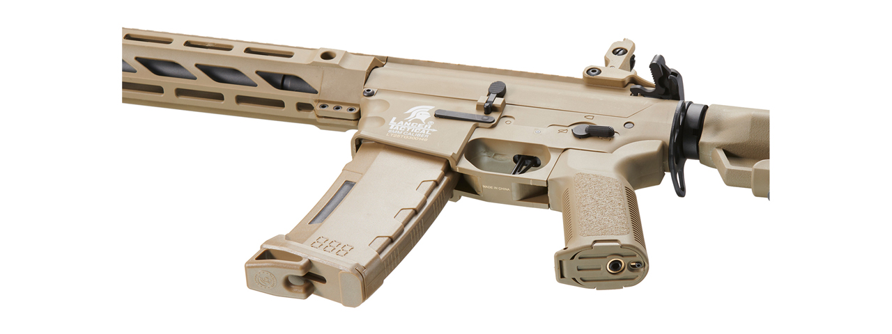 Lancer Tactical Gen 3 M4 SPR Interceptor Airsoft AEG Rifle (Color: Tan) - Click Image to Close