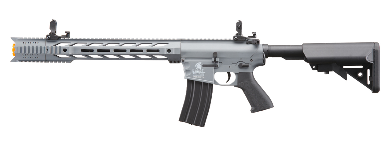 Lancer Tactical Gen 2 SPR Interceptor Airsoft AEG Rifle (Color: Gray) - Click Image to Close