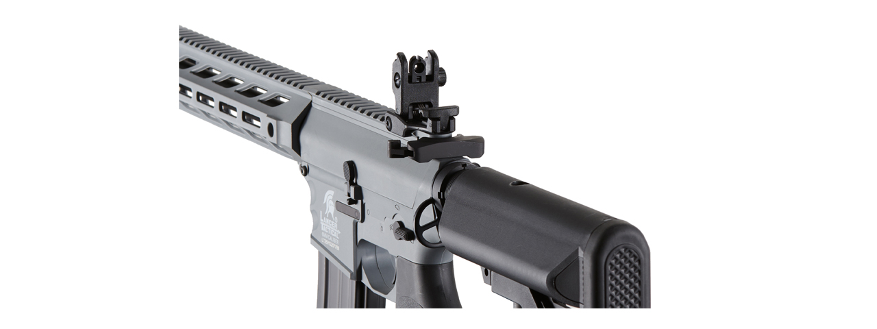 Lancer Tactical Gen 2 SPR Interceptor Airsoft AEG Rifle (Color: Gray) - Click Image to Close