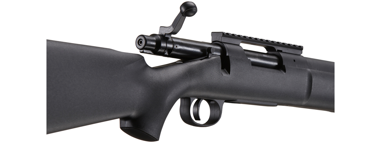 Lancer Tactical M24 Bolt Action Spring Powered Sniper Rifle (Color: Black) - Click Image to Close