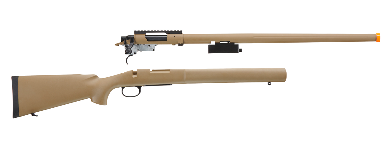 Lancer Tactical M24 Bolt Action Spring Powered Sniper Rifle (Color: Tan)