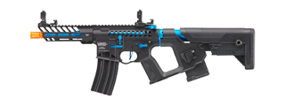 Lancer Tactical Low FPS Enforcer Needletail Skeleton M4 Airsoft Rifle (Color: Black & Navy Blue)