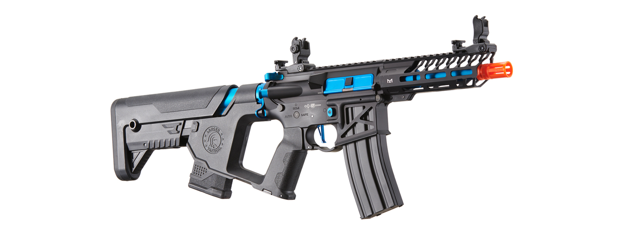 Lancer Tactical Low FPS Enforcer Needletail Skeleton M4 Airsoft Rifle (Color: Black & Navy Blue) - Click Image to Close