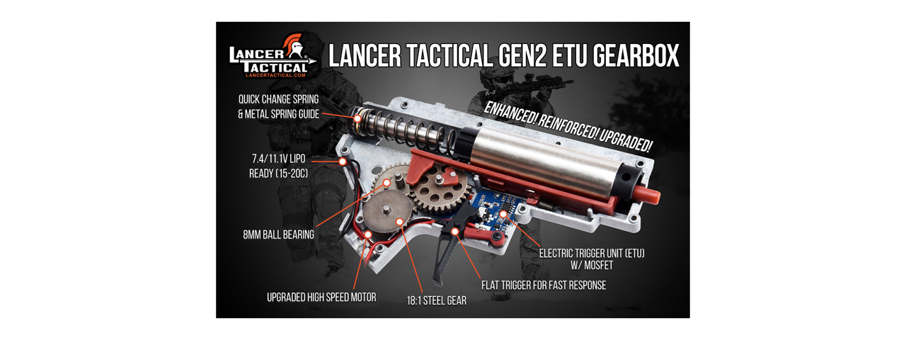 Lancer Tactical Enforcer Hybrid Gen 2 BLACKBIRD AEG [HIGH FPS] (BLACK)