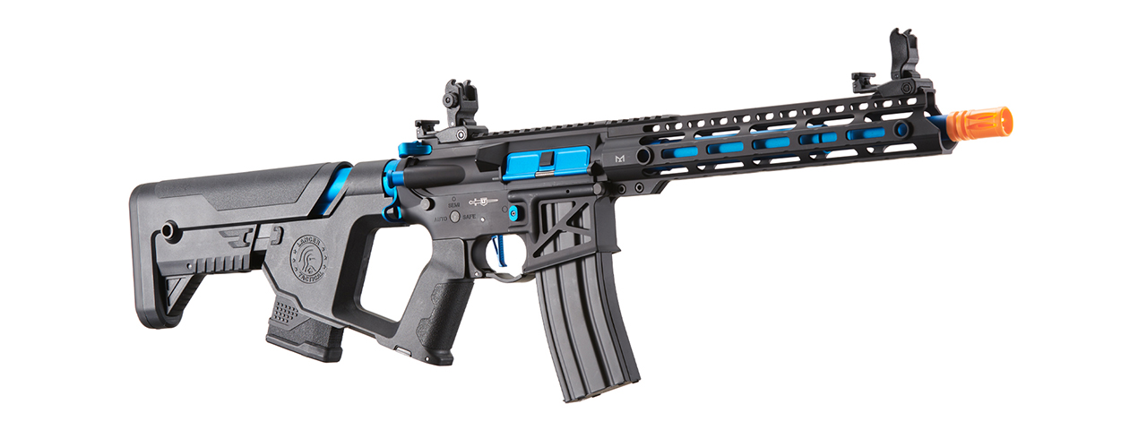 Lancer Tactical Enforcer BLACKBIRD Skeleton AEG w/ Alpha Stock [HIGH FPS] (BLACK/BLUE) - Click Image to Close